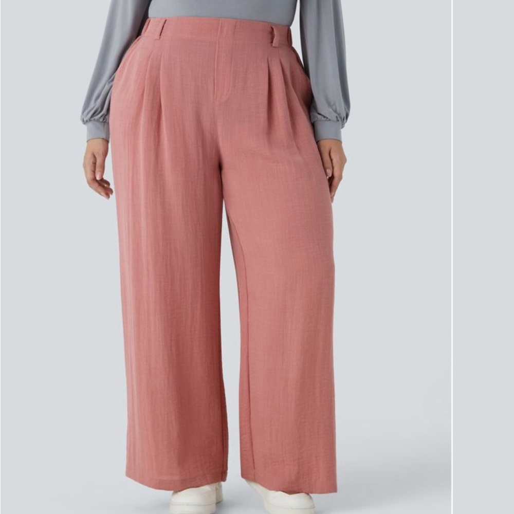HALARA Dusty Pink Wide-Leg Pants